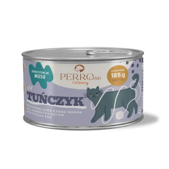 Bestseller PERROland CATering Tuńczyk - karma mokra dla kota mus 185g